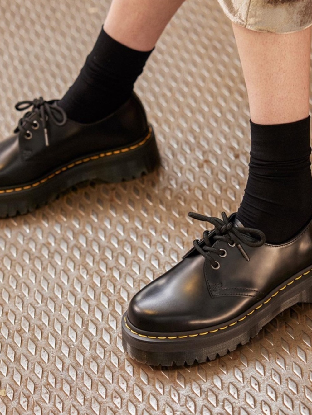 Dr. Martens 1461 Quad Smooth Leather Platform Shoes